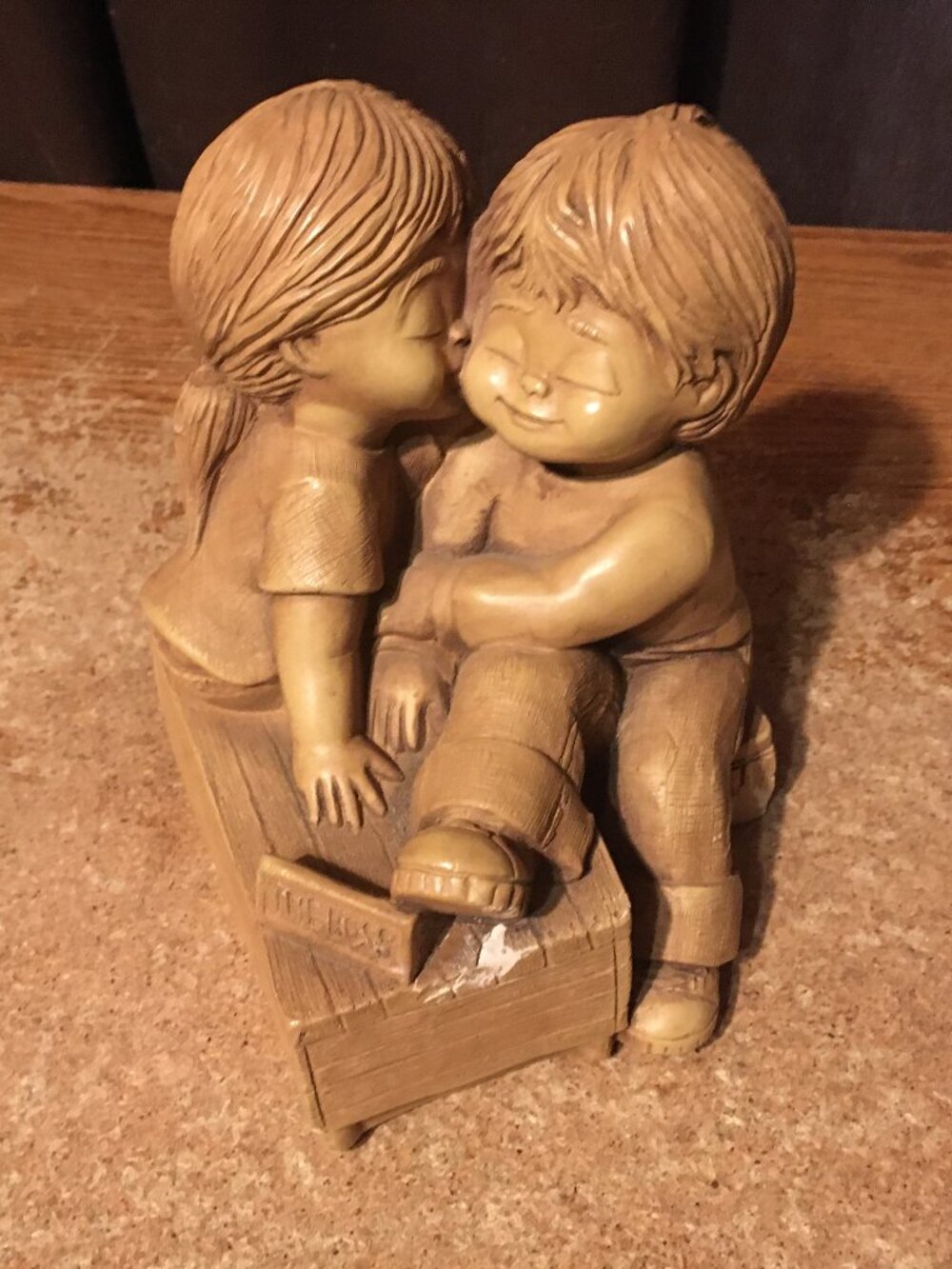 FANNYKINS FIGURINE BILL MACK SOLAR STATUARY THE BOSS BOY AND GIRL AT DESK